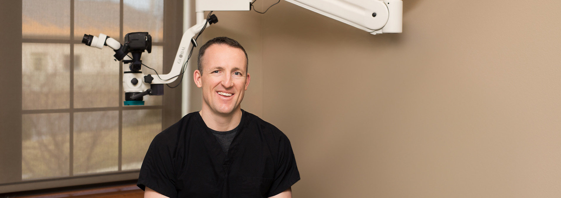 Commercial lender talking with client